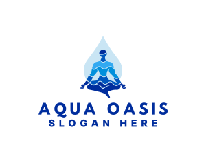 Aqua Yoga Meditate logo design