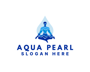 Aqua Yoga Meditate logo design