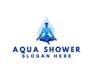 Aqua Yoga Meditate logo design