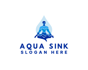 Aqua Yoga Meditate logo design