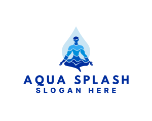 Aqua Yoga Meditate logo design