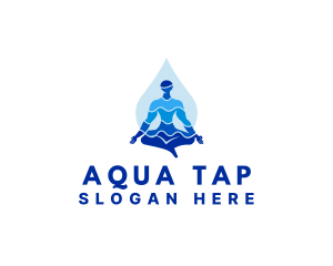 Aqua Yoga Meditate logo design