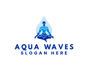 Aqua Yoga Meditate logo design