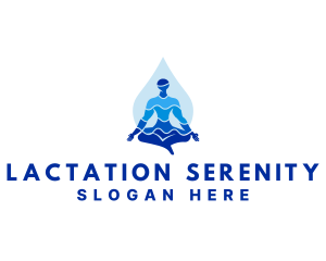 Aqua Yoga Meditate logo design