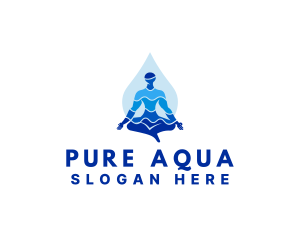 Aqua Yoga Meditate logo design