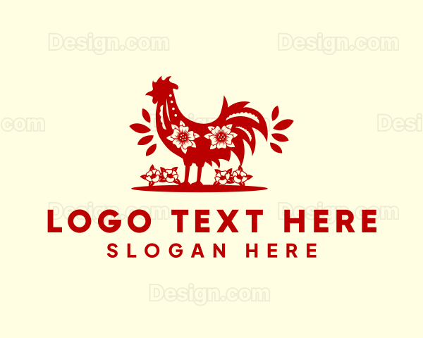 Chinese Rooster Horoscope Logo