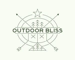 Hipster Camp Archery logo design