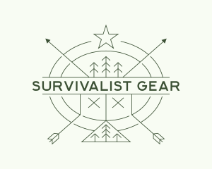 Hipster Camp Archery logo design