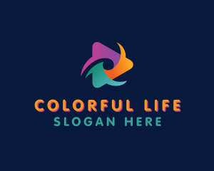 Colorful Media Player logo design