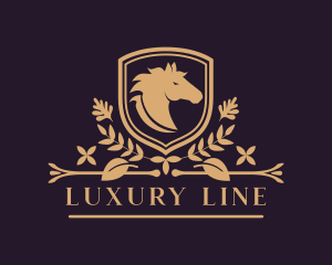 Luxury Horse Stallion Mane logo design