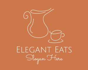 Tea Cup Pitcher logo design