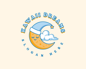 Dreamy Moon Cloud logo design