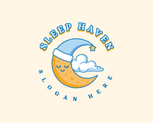 Dreamy Moon Cloud logo design