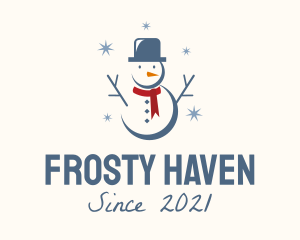 Winter Christmas Snowman  logo