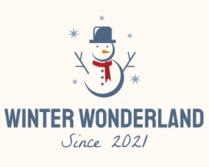 Winter Christmas Snowman  logo