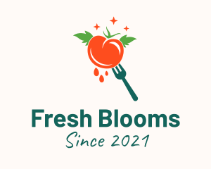 Fresh Tomato Fork  logo design