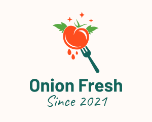 Fresh Tomato Fork  logo design