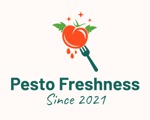 Fresh Tomato Fork  logo design