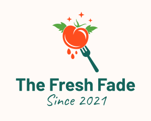 Fresh Tomato Fork  logo design