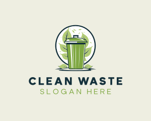 Eco Trash Bin Sanitation logo design