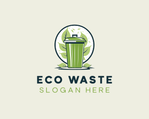 Eco Trash Bin Sanitation logo design