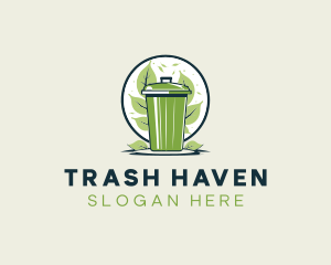 Eco Trash Bin Sanitation logo design