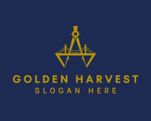 Golden Compass Bridge logo design