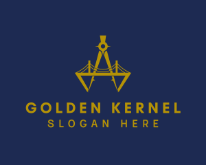 Golden Compass Bridge logo design