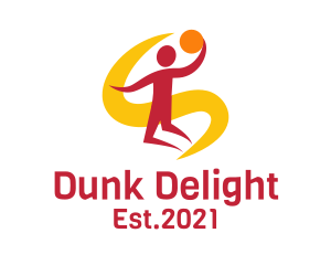 Jumping Basketball Player logo