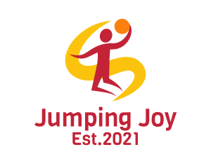 Jumping Basketball Player logo design