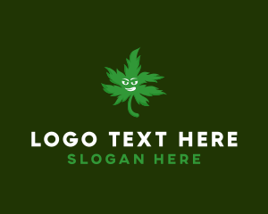 Green Weed Leaf logo