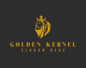 Golden Crown Lion logo design