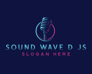 Audio Podcast Microphone logo design