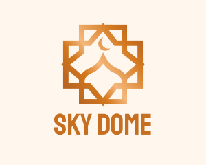 Geometric Muslim Dome logo design