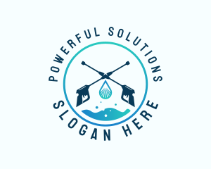 Pressure Washer Water logo design