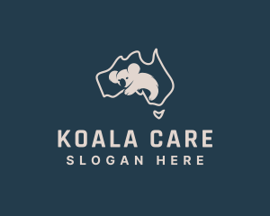 Australian Koala Map logo design