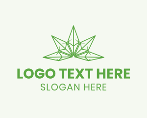 Crystal Cannabis Outline logo