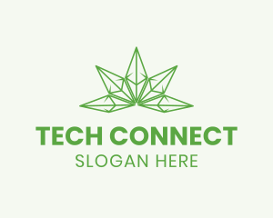 Crystal Cannabis Outline logo