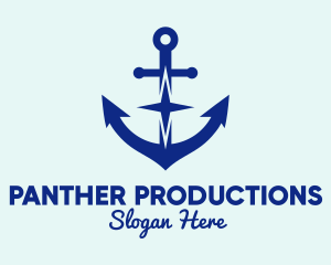 Blue Anchor Star logo design