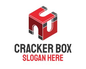 Red Magnetic Box logo design