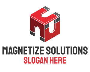 Red Magnetic Box logo design