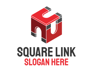 Red Magnetic Box logo design