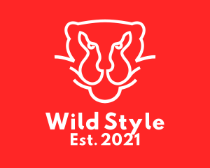 Minimalist Wild Panther  logo design