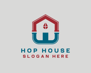 House Pipe Plumbing logo design