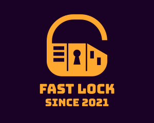 Padlock City Building logo design