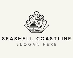 Travel Getaway Seashell logo design