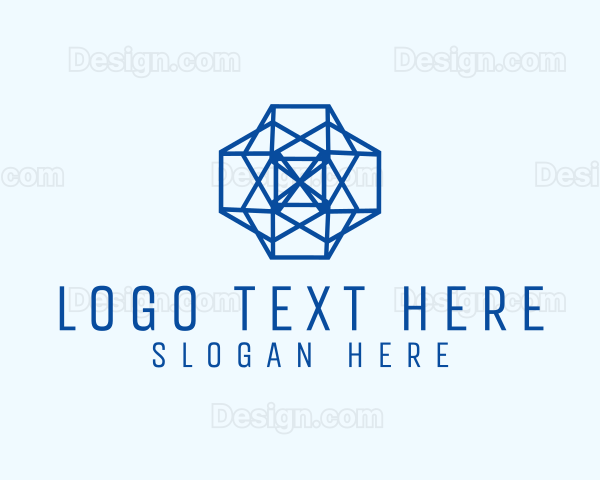 Abstract Geometric Cross Logo