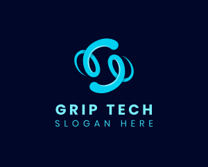 Cyber Swoosh Tech logo design