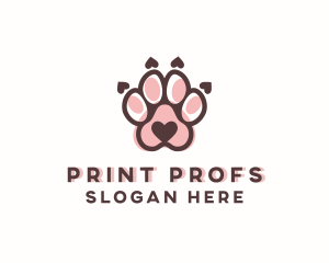 Cute Paw Print logo design