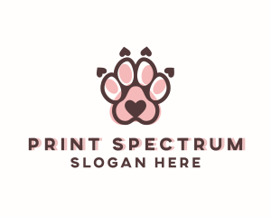 Cute Paw Print logo design